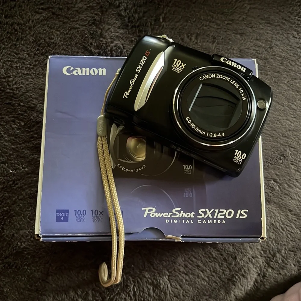 Canon Powershot SX120 IS 10MP Digital Camera (Black)
